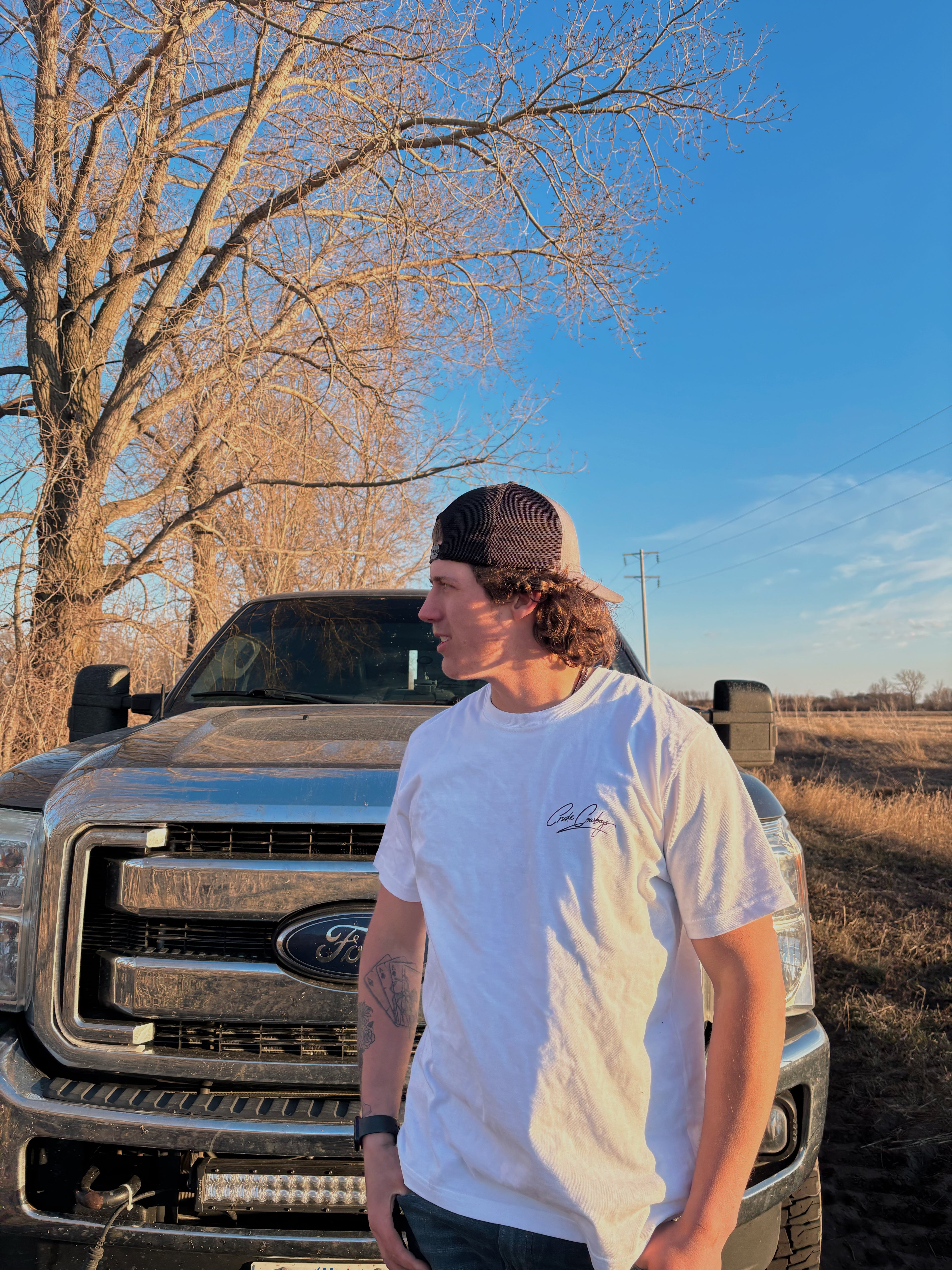Crude Mountain Tee - White