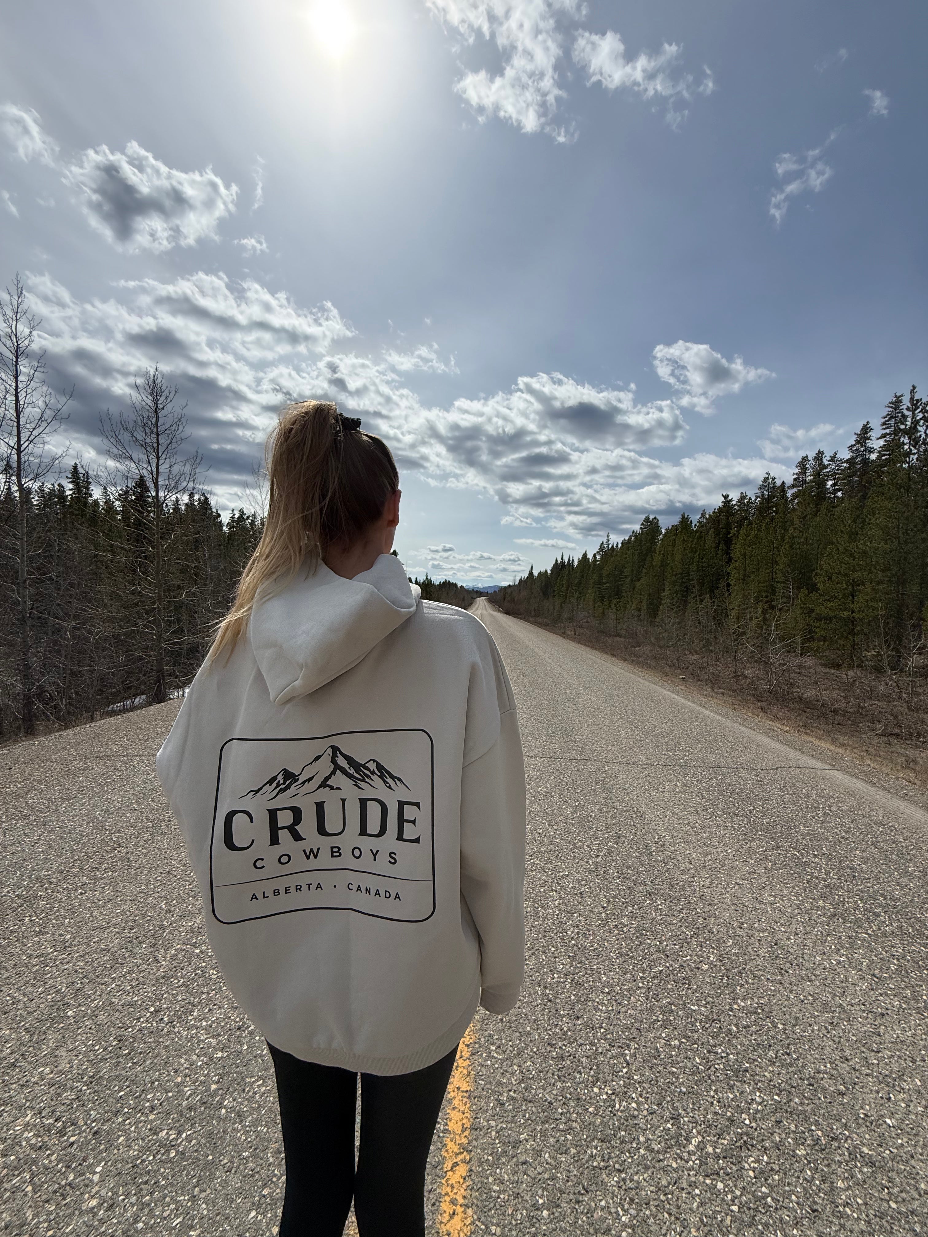 Crude Mountain Hoodie – Cream